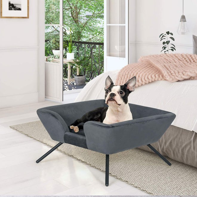 Homebeez Modern Soft Pet Bed with Metal Legs