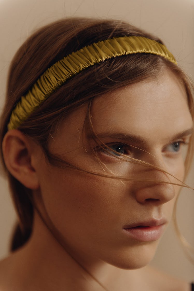 Satin Effect Ruched Headband