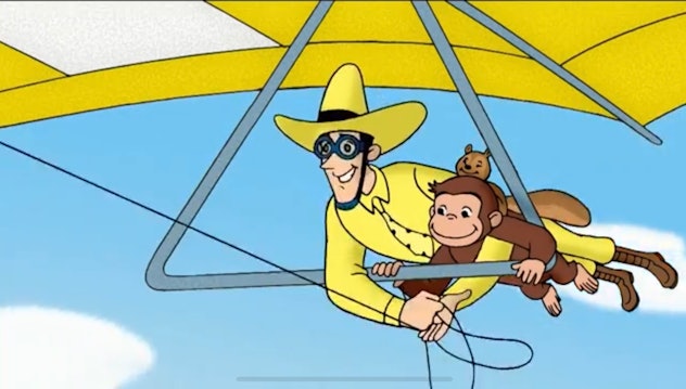 'Curious George' is about a monkey and his human friend.
