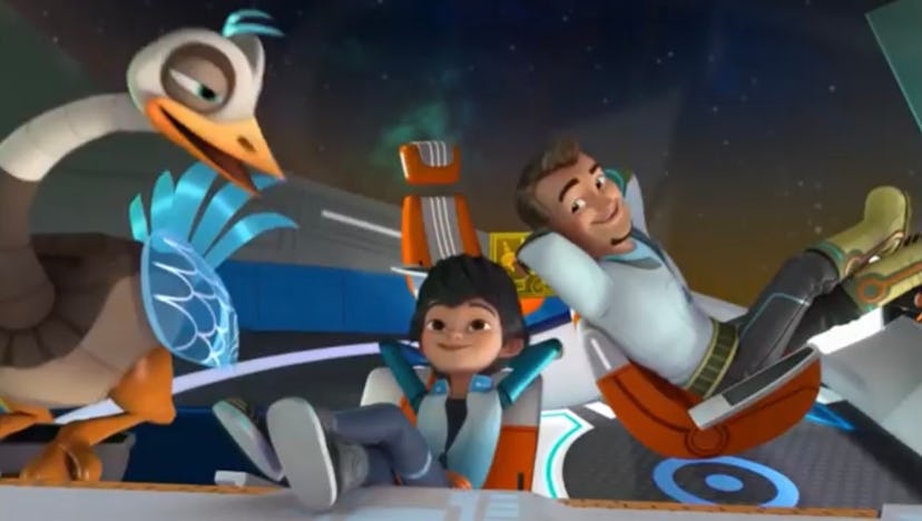 'Miles from Tomorrowland' is about a young boy who explores space.