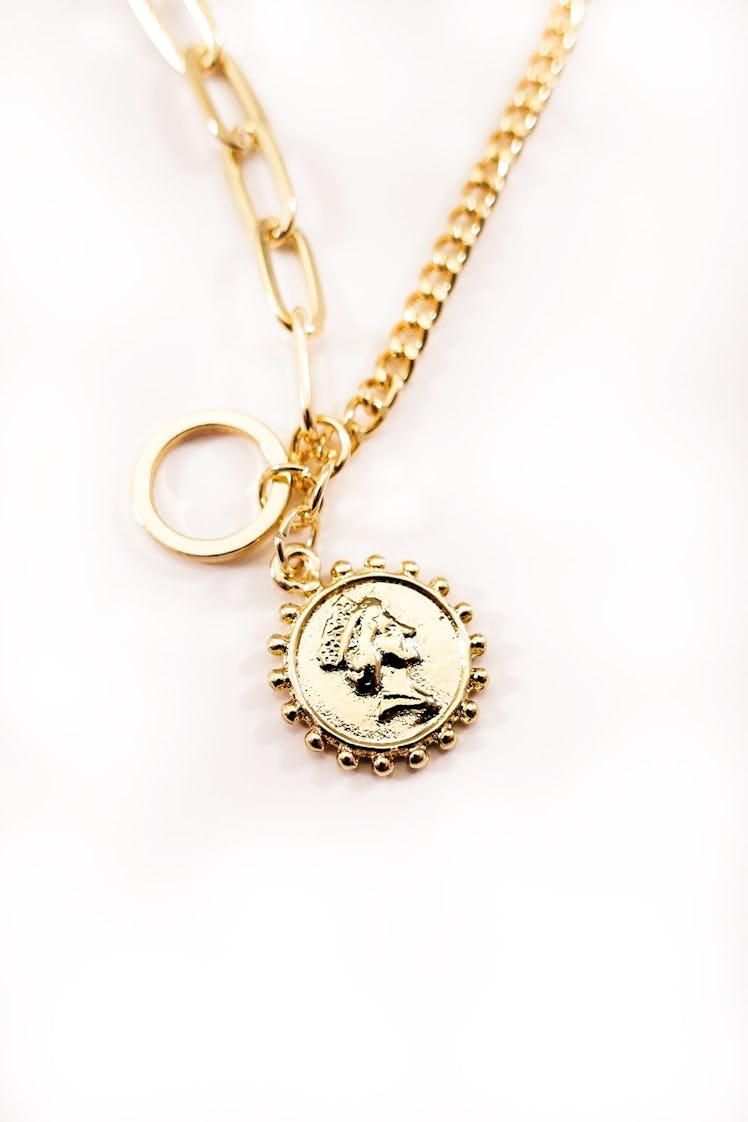 "Sole" Layered Gold Plated Pendant Necklace