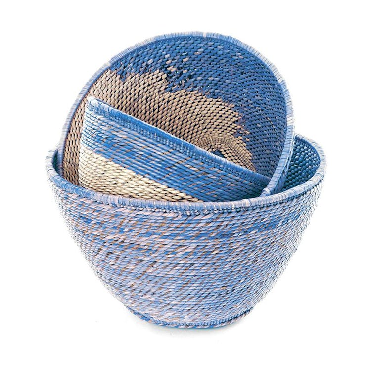 Blue Nesting Basket Set