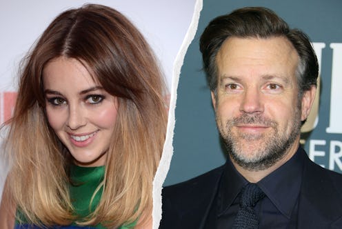 Jason Sudeikis and Keeley Hazell. Photos via Getty Images