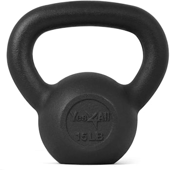 Yes4All Solid Cast Iron Kettlebell Weight