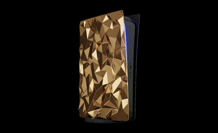 A gold covered PlayStation 5 by Caviar.