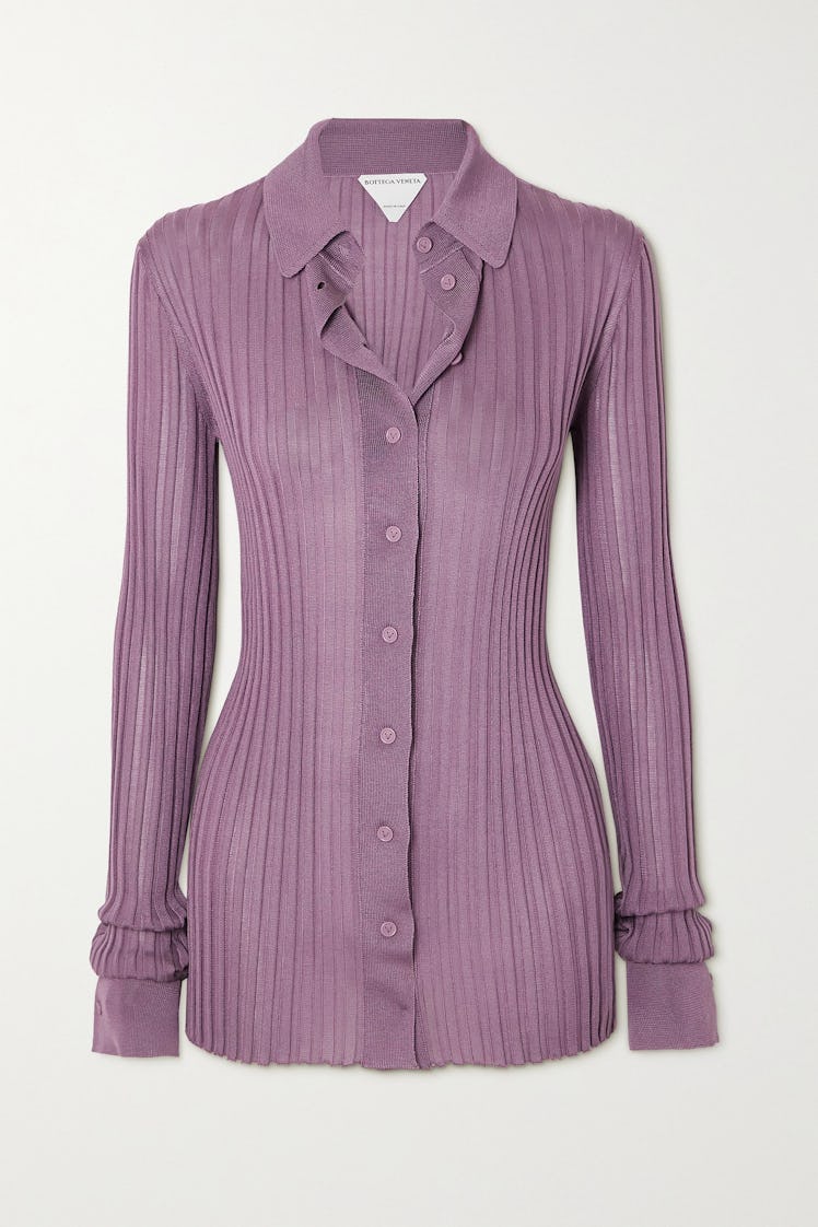 Ribbed Silk Shirt  