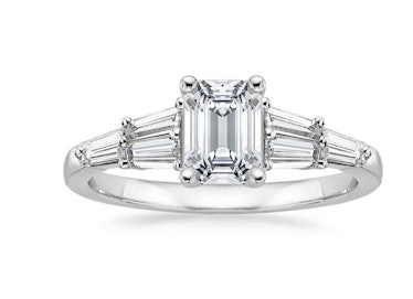 Harlow Diamond Engagement Ring With 0.75 Carat Emerald Diamond