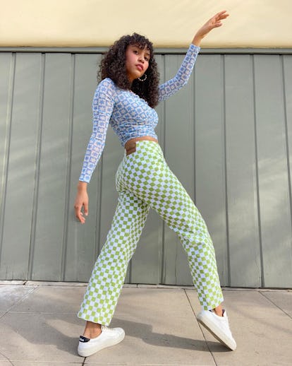 Pastel checker pants
