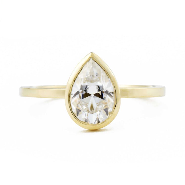 Aura Pear Bezel 1.5ct Diamond Engagement Ring