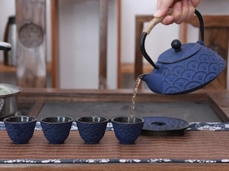 COOGOU Japanese-Style Cast Iron Teapot Set, 27 oz. (7 pieces) 