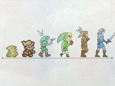 All iterations of link walking one behind the other from oldest to newest