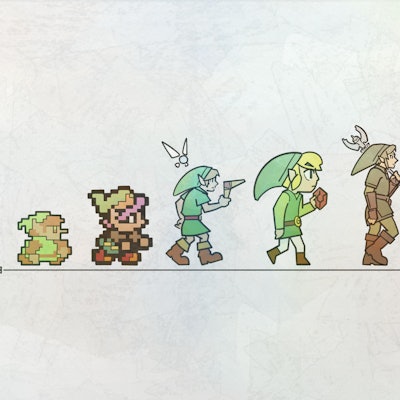 All iterations of link walking one behind the other from oldest to newest