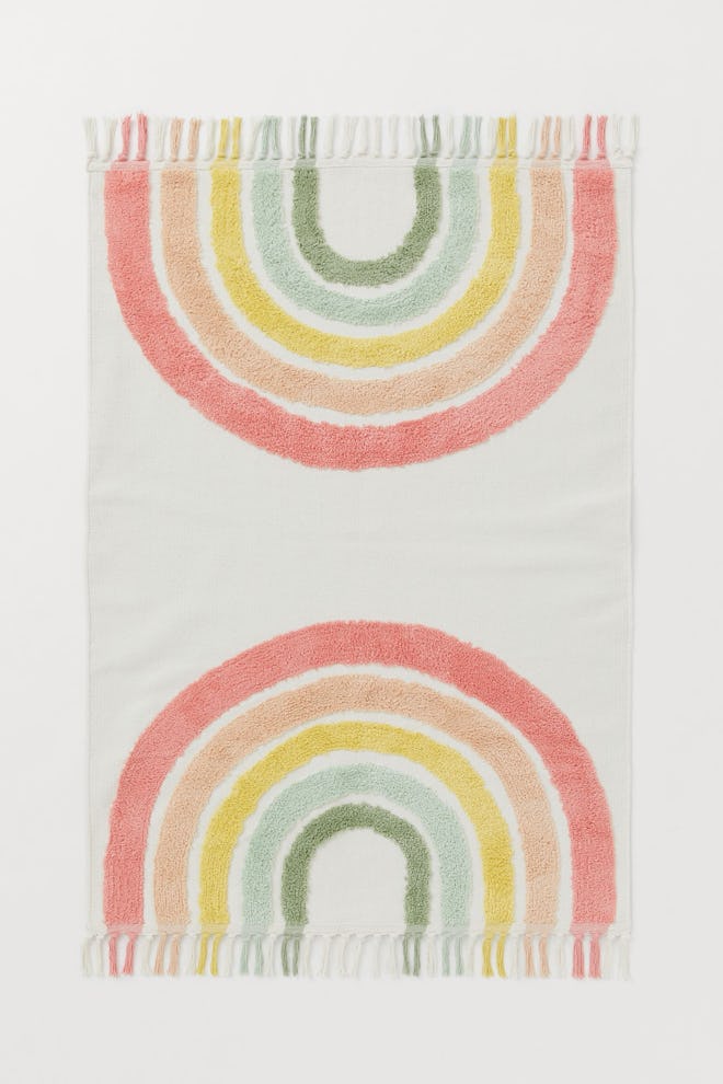 Rainbow cotton rug