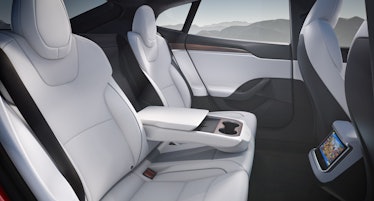 The Model S interior.