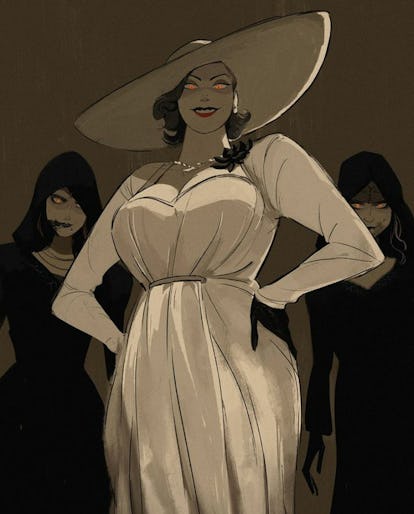 Fan Artists Are Running Wild With Resident Evil S New 9 Villain Village' character lady dimitrescu is 9'6, in case you needed to know that. fan artists are running wild with