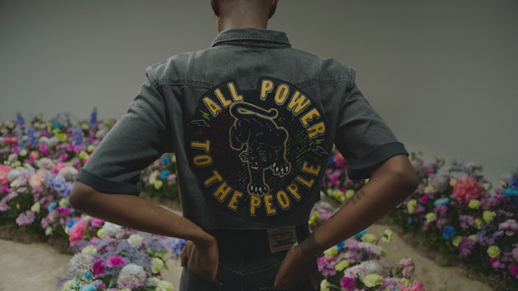 Levi's x Fresco Steez's Black Panther reference in their collaboration.