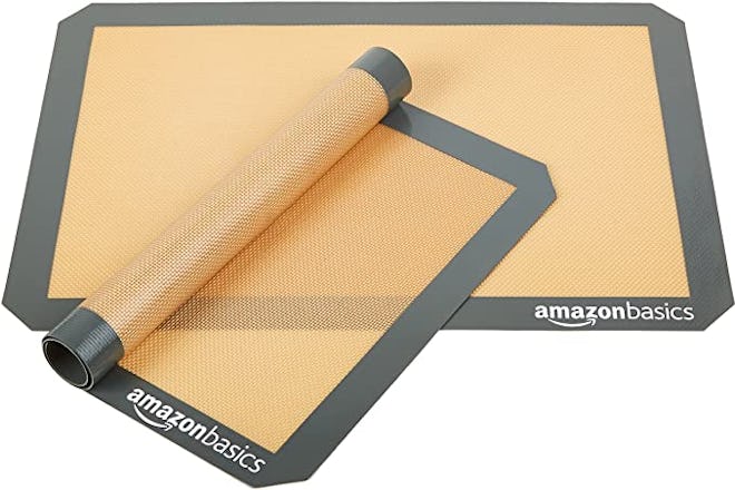Amazon Basics Silicone, Non-Stick, Food Safe Baking Mat (2-Pack)