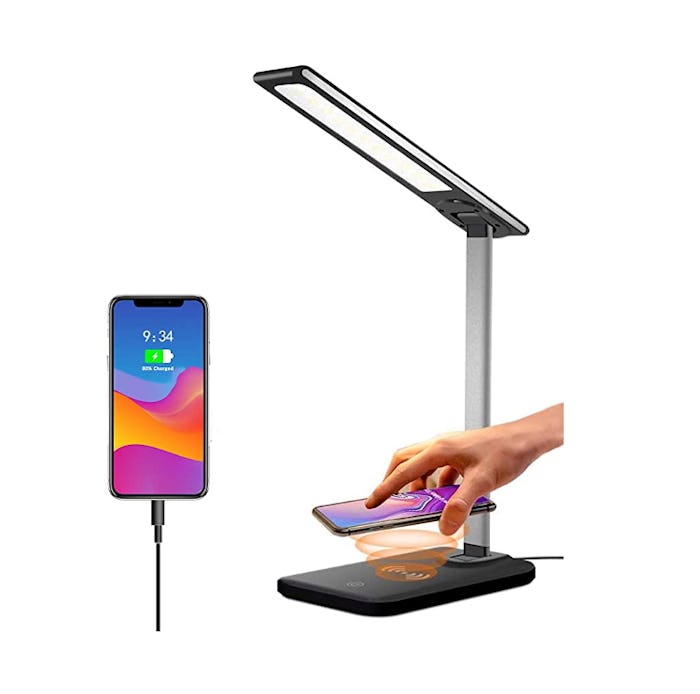 GSBLUNIE Wireless Charging LED Desk Lamp