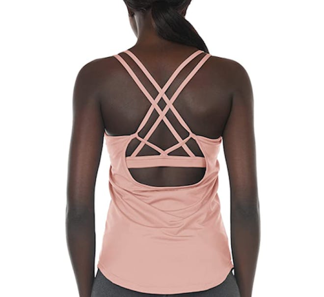 icyzone Workout Tank Top with Built-In Bra