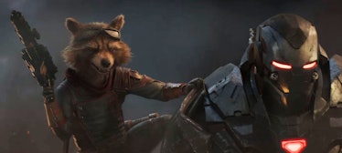 Rocket Raccoon and War Machine in Avengers: Endgame