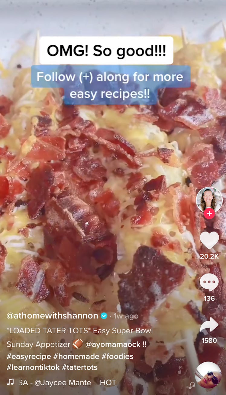 Tator Tot Skewers is a yummy Super Bowl snack recipe from TikTok.