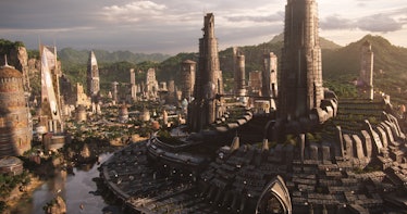 Wakanda's majestic skyline in 'Black Panther.'