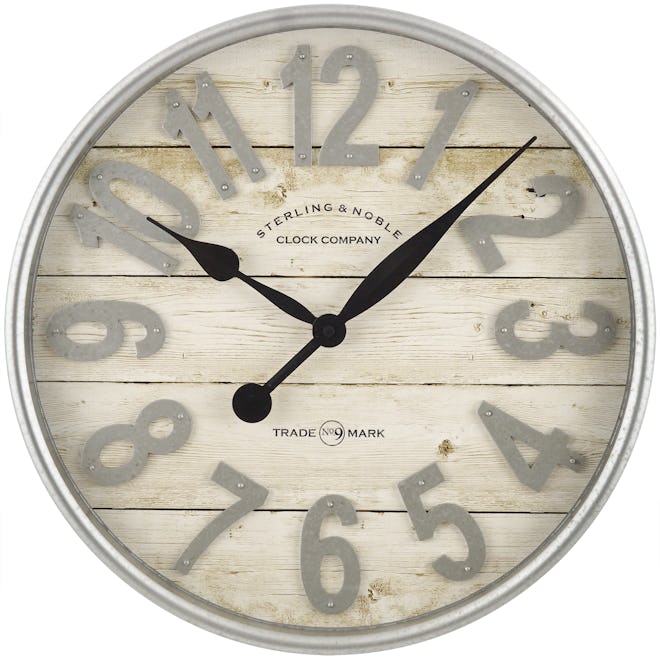 Galvanized Farmhouse Wall Clock