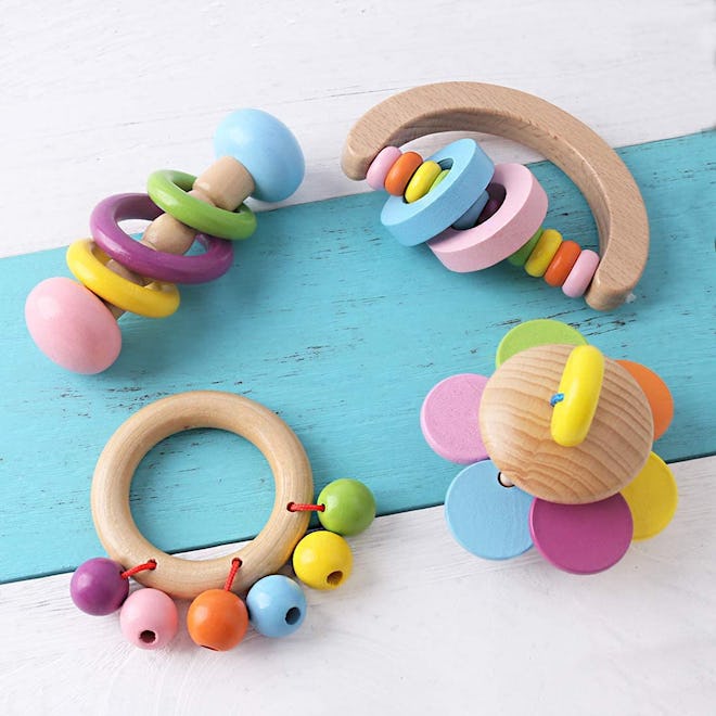 Promise Babe 4pc Organic Toddler Wooden Toys