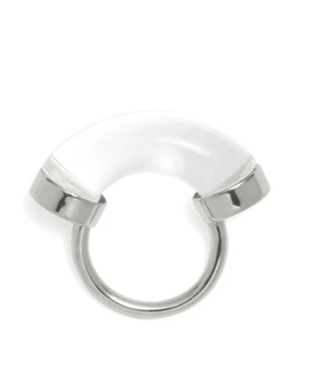 Fraction Ring in Rhodium and Clear
