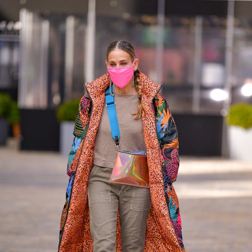 Sarah Jessica Parker leaves her store SJP by Sarah Jessica Parker at the Seaport on November 19, 202...