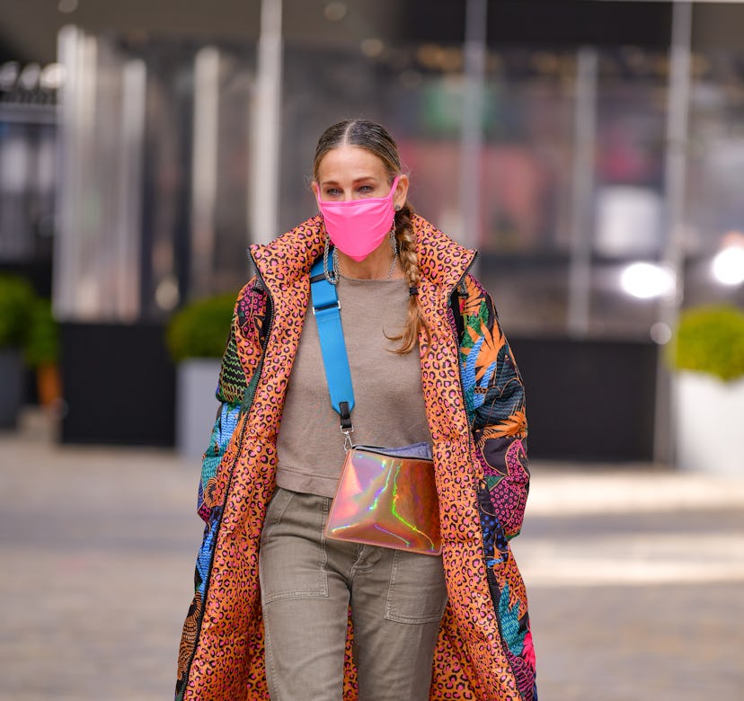 Sarah Jessica Parker leaves her store SJP by Sarah Jessica Parker at the Seaport on November 19, 202...