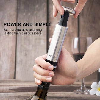 EZBASICS Wine Saver Vacuum Pump and Stoppers