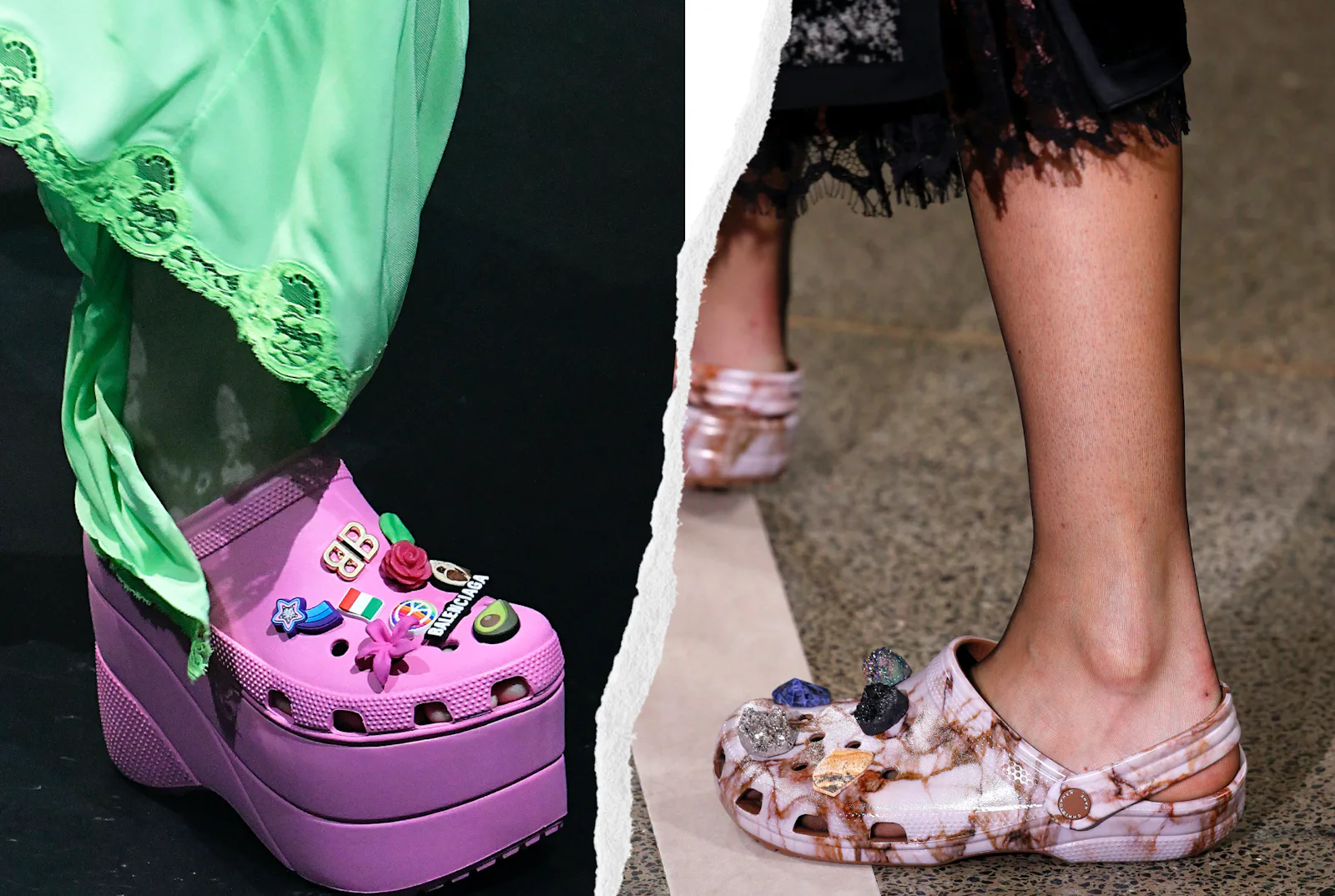 Add Ruffels To Crocs How To Wear Crocs With Everything From Sweats To Dresses