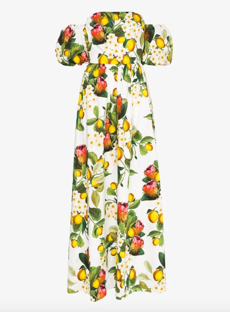 Juliette Floral Fruit Print Maxi Dress