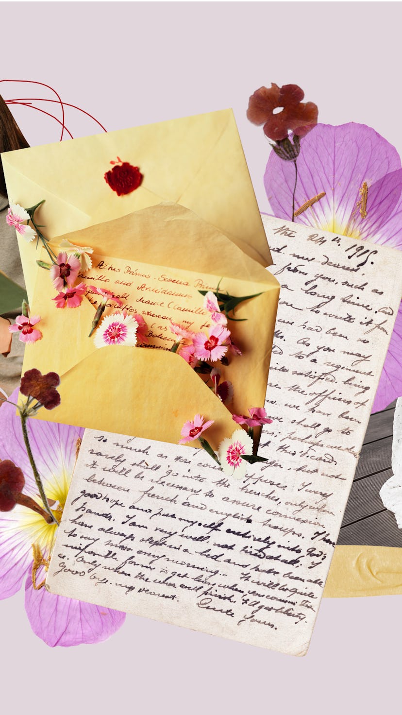 Romance novels, flowers, and love letters