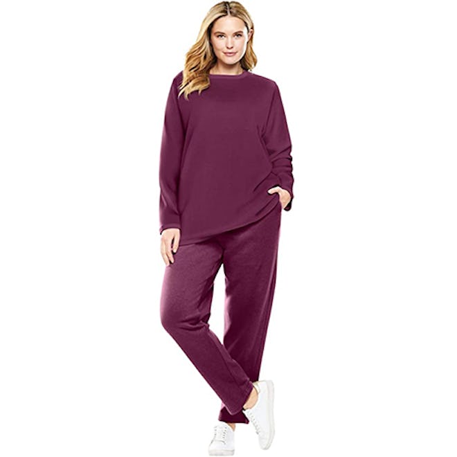 Woman Within Women's Plus Size Fleece Sweatsuit