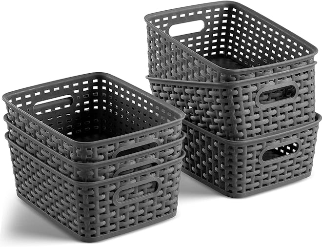 Seseno Plastic Storage Baskets (Set of 6)