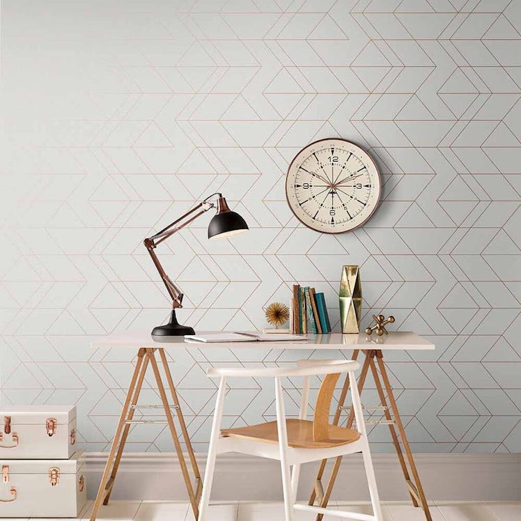 Balance White & Rose Gold Wallpaper