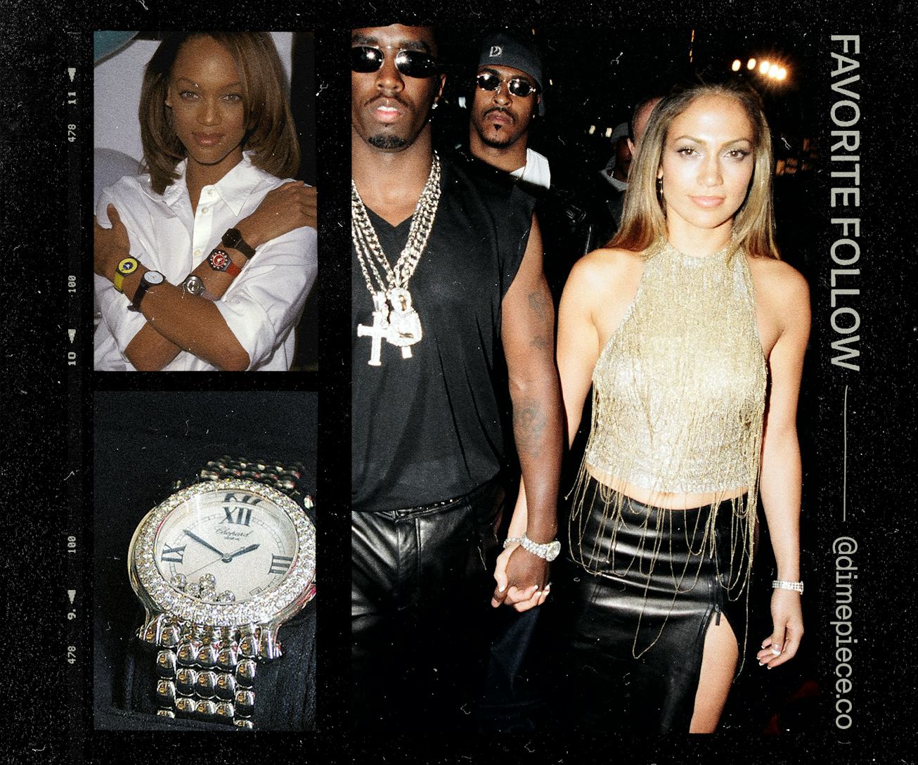 Collage with three images: a woman in a white shirt, a couple in a nightclub setting, and a close-up...