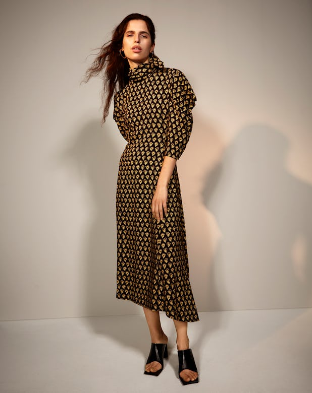 Model appears in dress from The Outnet x Proenza Schouler capsule collection.