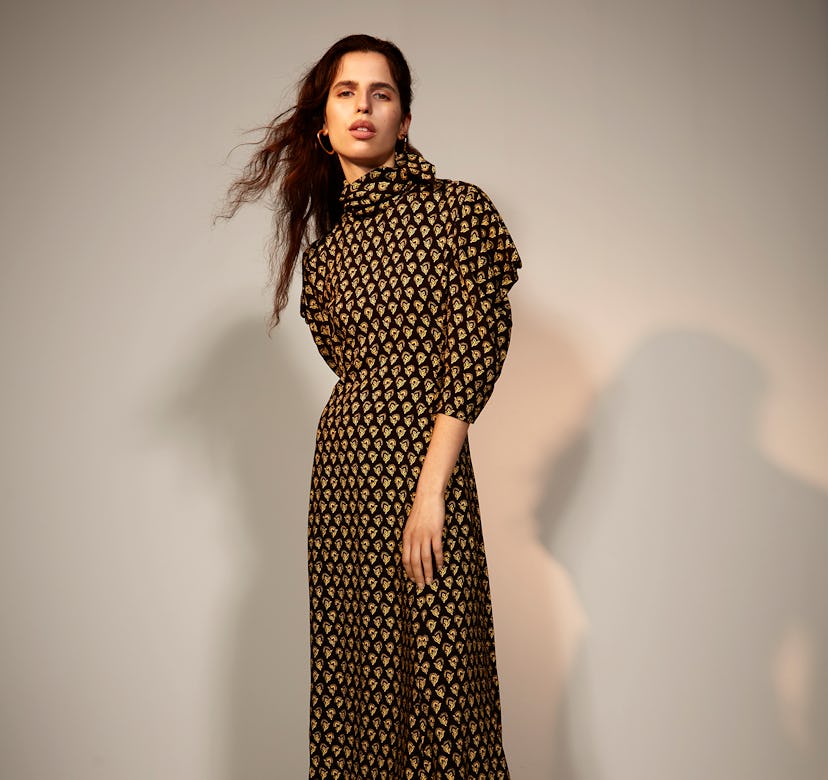 Model appears in dress from The Outnet x Proenza Schouler capsule collection.