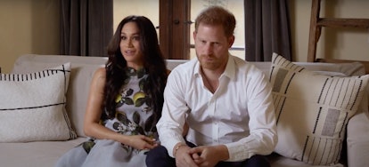 Meghan Markle and Prince Harry appear in Spotify's Stream On Event on Monday Feb. 22, 2020.