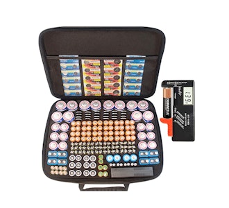 RIGICASE Large Battery Organizer and Digital Battery Tester