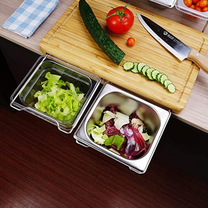 FISHSUNDAY Extensible Bamboo Cutting Board Set