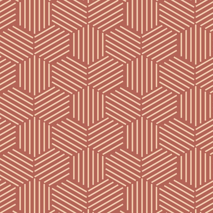Terracotta Geometric Peel and Stick Wallpaper