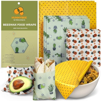 HUNNYBEE Reusable Beeswax Food Wrap (7 Pack)