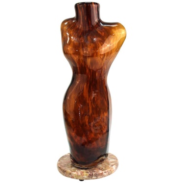 Italian Modern Murano Art Glass Torso Vase
