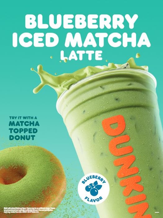 Here's how much caffeine is in Dunkin's Blueberry Matcha Latte.
