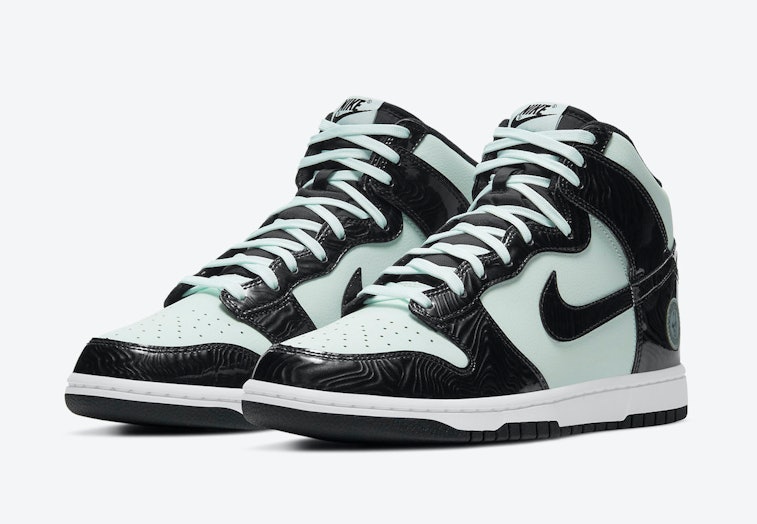 Structureel filter Een evenement Nike's 'All-Star' Dunk sneaker is a splash of mint green and patent leather