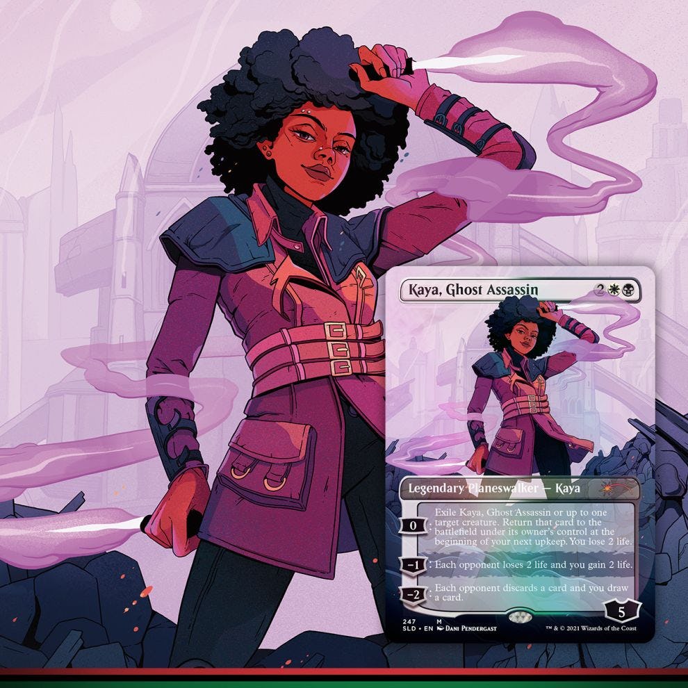 A card from the Black is Magic series in Magic: the Gathering.